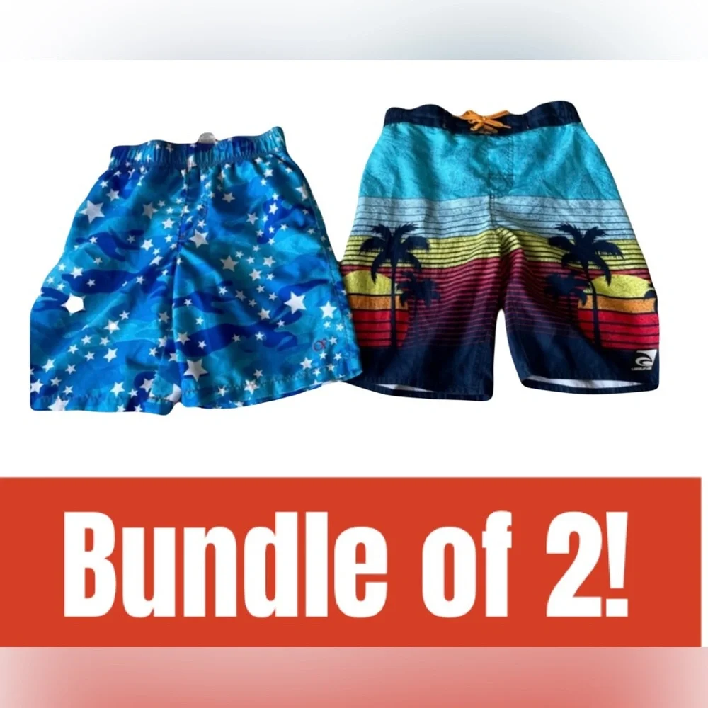 Bundle of 2 boys size M swim‎ shorts.